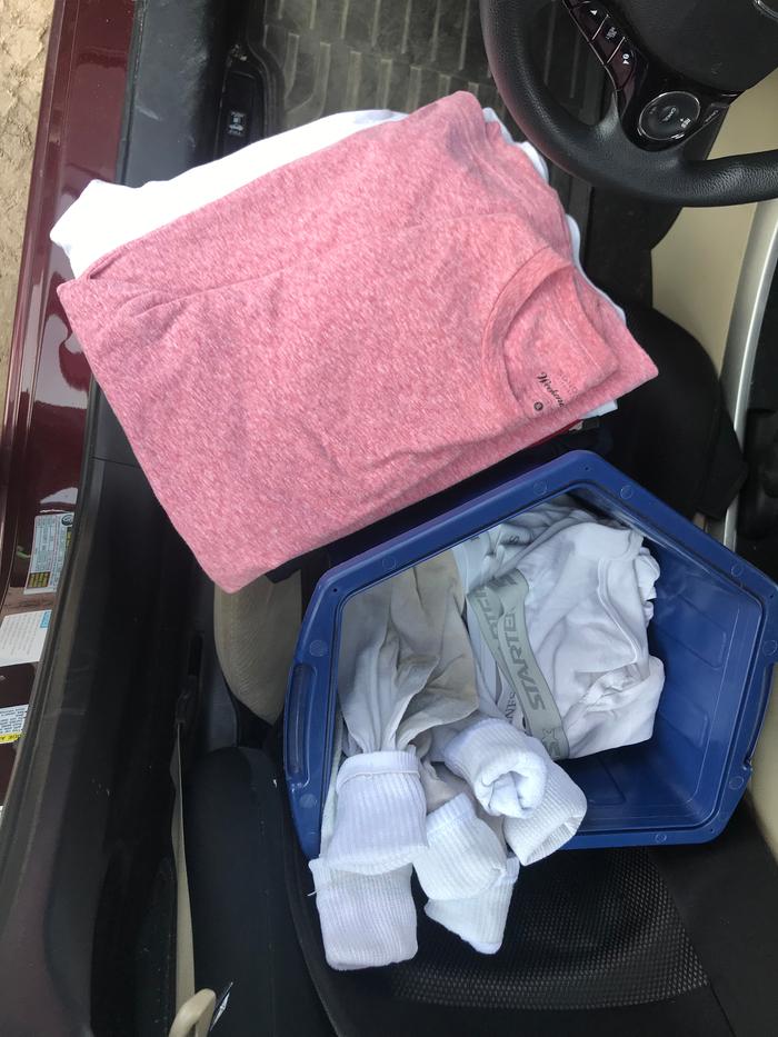 Folded clean clothes