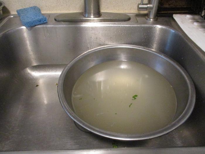 Round Two 5 quarts rinse water