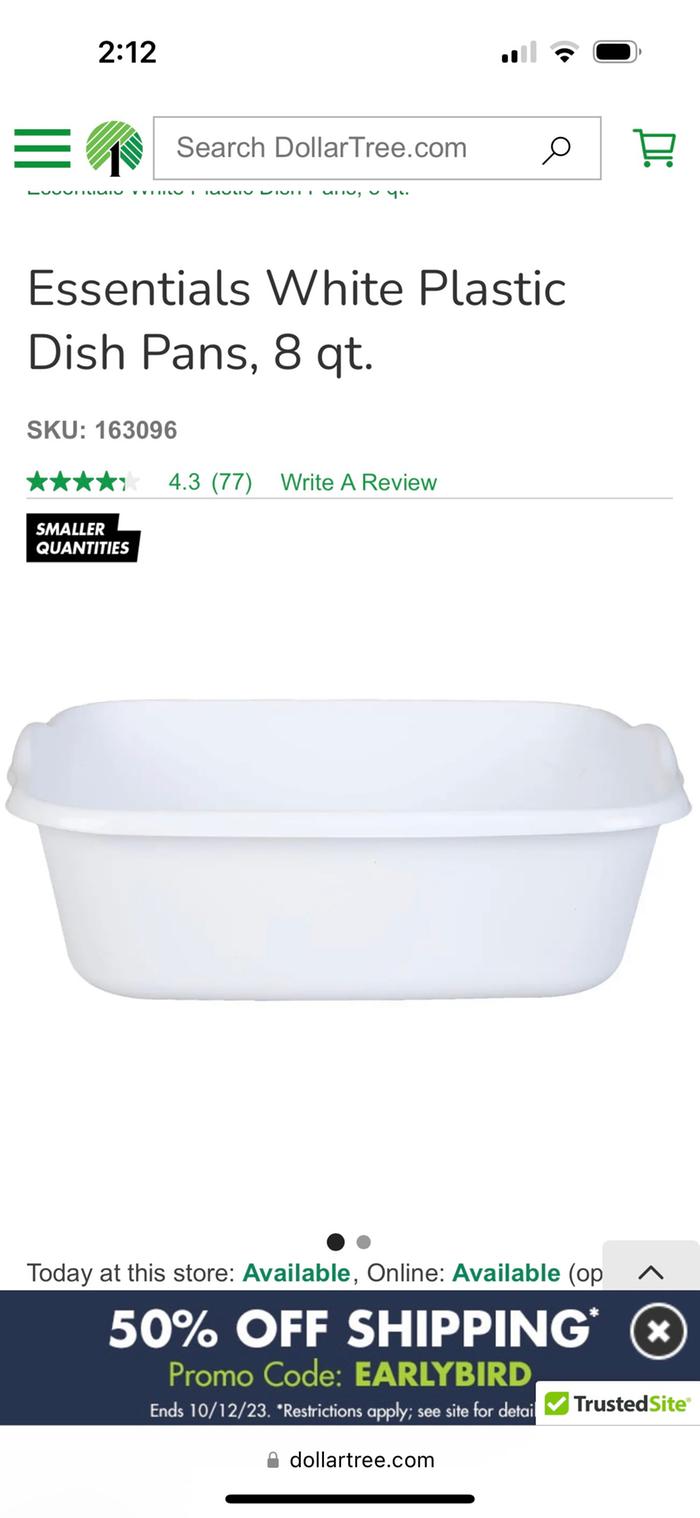 the dishpans hold 8 quarts