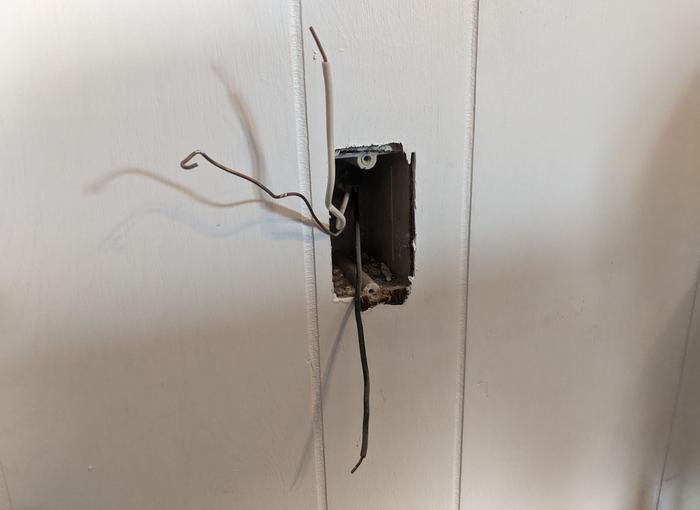 Wires coming out of wall box