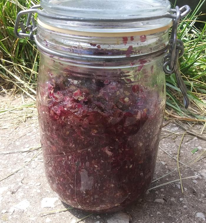 The pints I filled with petals the first two days settled to half full over night
