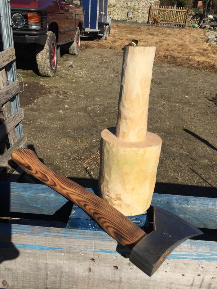 hand made wooden mallet
