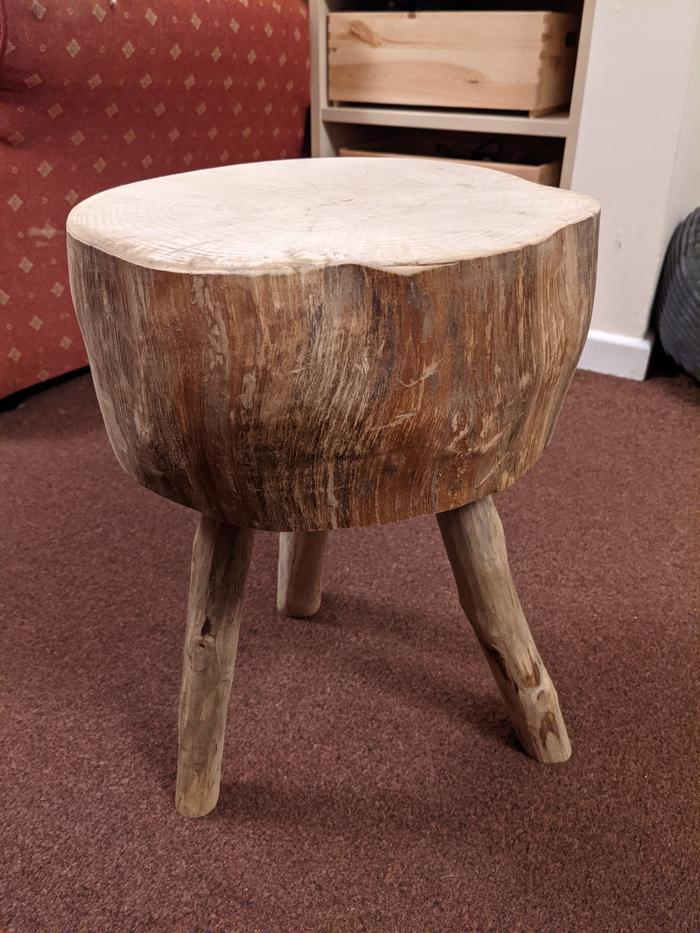 Finished stool. I may do some more shaping at some point.